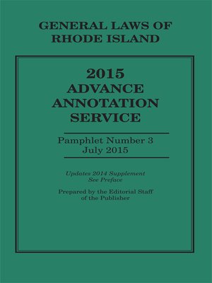 cover image of Rhode Island Advance Annotation Service